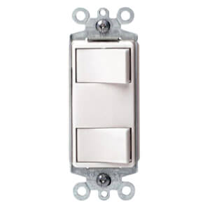 Main product image of Decora Single-Pole AC Combination Switch, Grounding, 15A - White (120/277V)