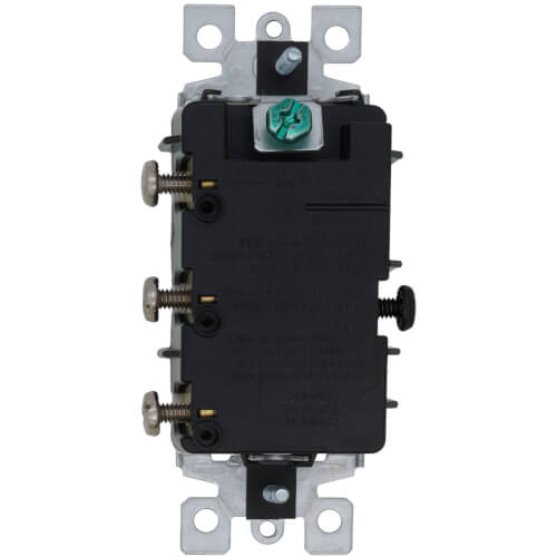 Main product image of Single-Pole Decora 3 Rocker, Commercial Grade Combo Light Switch - White (120V)