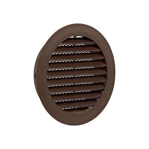 Main product image of 6" Brown Plastic Flush Mount Round Soffit Vent, Friction Fit