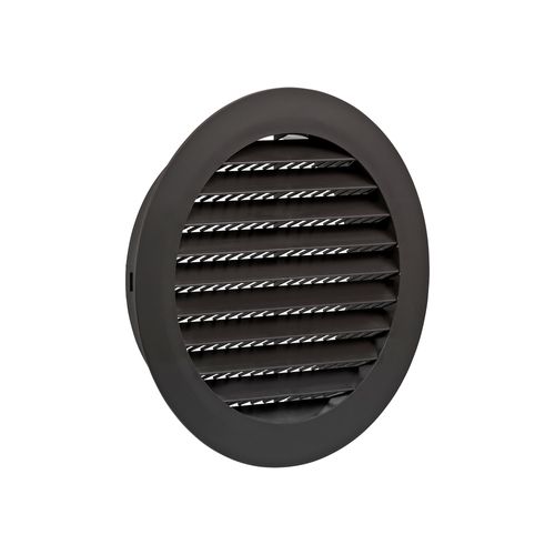 Main product image of 6" Black Plastic Flush Mount Round Soffit Vent, Friction Fit