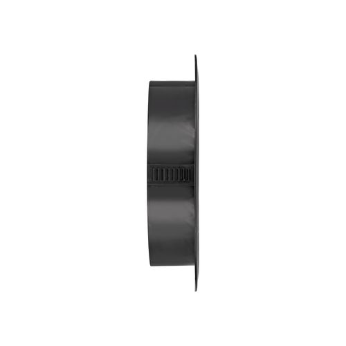 Main product image of 6" Black Plastic Flush Mount Round Soffit Vent, Friction Fit