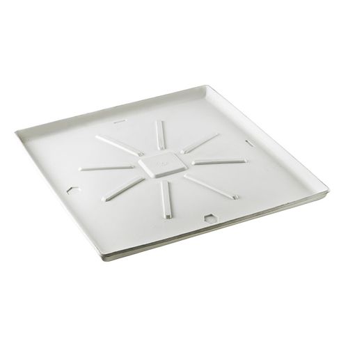 Main product image of 29" x 31" High-Impact Plastic Washing Machine Pan w/ 1" Drain Adapter
