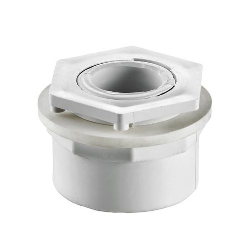 Main product image of 29" x 31" High-Impact Plastic Washing Machine Pan w/ 1" Drain Adapter
