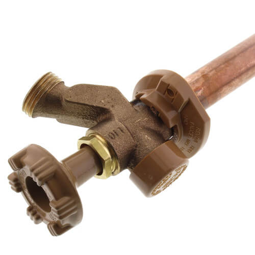 Model 17 12", 1/2" MPT x Sweat Inlet Anti-Siphon Wall Faucet w/ Metal Handle