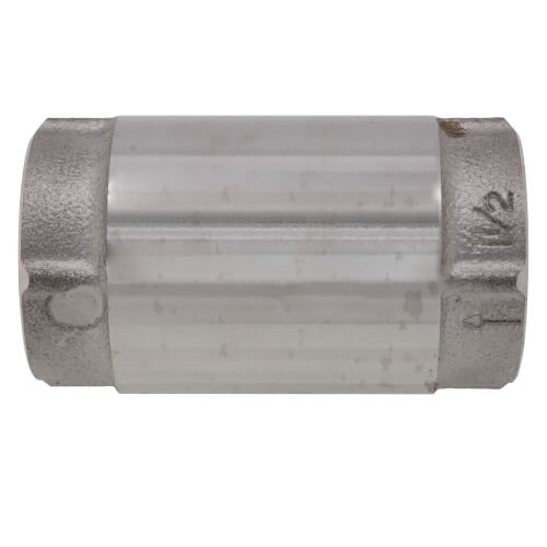 Main product image of 1-1/2" Threaded Spring Loaded Check Valve (Stainless Steel)