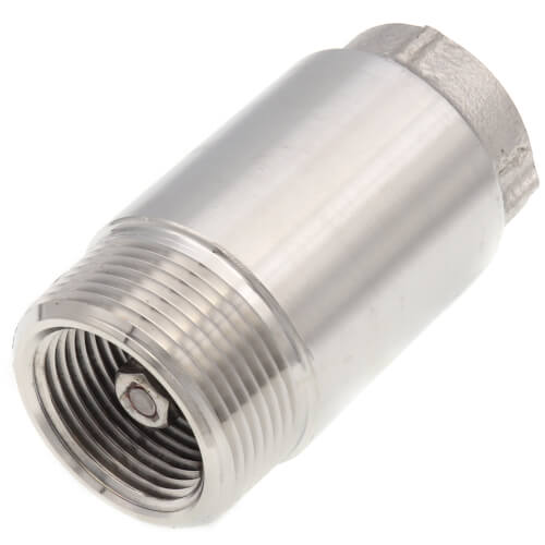 Main product image of 1-1/4" MPT X 1" Threaded Spring Loaded Check Valve (Stainless Steel)
