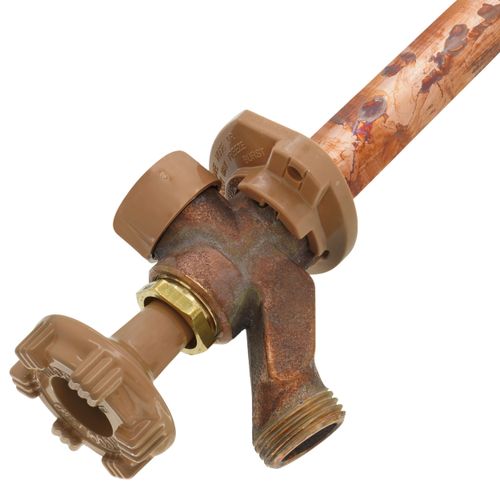 Main product image of Model 17 24", 1/2" FPT x 3/4" MPT Inlet Anti-Siphon Wall Faucet w/ Metal Handle