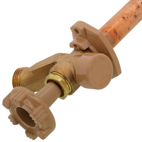 Main product image of Model 17 8", 1/2" FPT x 3/4" MPT Inlet Anti-Siphon Wall Faucet w/ Metal Handle