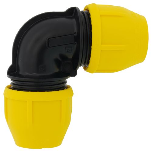 Main product image of 1" IPS Underground Yellow Poly Gas Pipe 90-Degree Elbow (SDR 11)