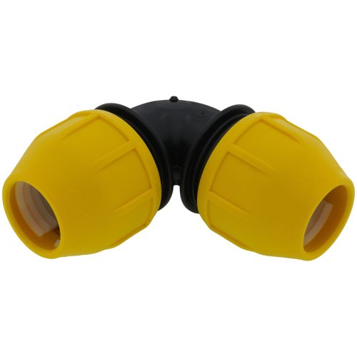 Main product image of 1-1/4" Underground Yellow Poly Gas Pipe 90-Degree Elbow (SDR 10)