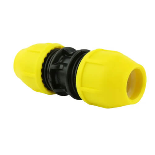 1/2" IPS Underground Yellow Poly Gas Pipe Coupling (SDR-9.3)