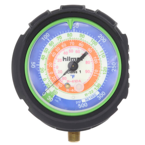 1839092 Hilmor Tools 1839092 Analog Pressure Gauge, 30" HG/300/500 PSI