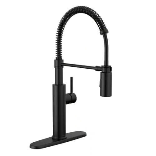 Main product image of Single-Handle Pull-Down Spring Kitchen Faucet (Matte Black)