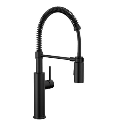 Main product image of Single-Handle Pull-Down Spring Kitchen Faucet (Matte Black)