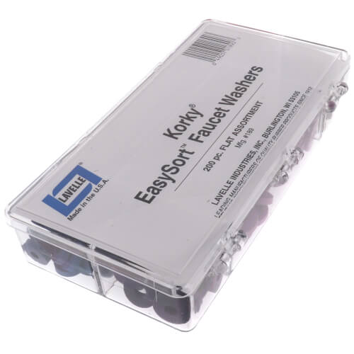 189 Korky 189 Flat Faucet Washer Kit w/ Case (200pc)