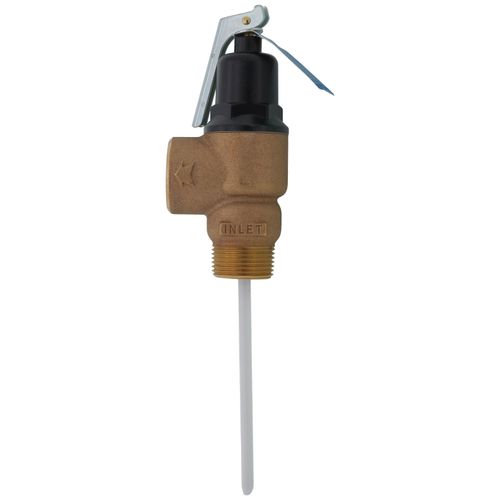 Main product image of 1" MNPT Commercial ASME T&P Relief Valve (5" Element, 125 psi)