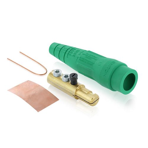 Main product image of 18 Series Cam-Type Male Detachable Plug, Ball Nose, #2 2/0 AWG, 300A Max (Green)