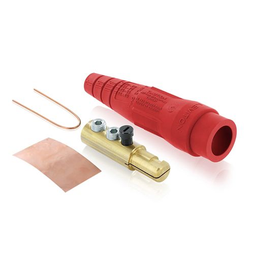 Main product image of 18 Series Cam-Type Male Detachable Plug, Ball Nose, #2 2/0 AWG, 300A Max (Red)