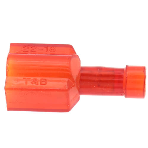 Main product image of Nylon Insulated Male Disconnect, 22-18 AWG, Tab Size .250x.032 (Copper)