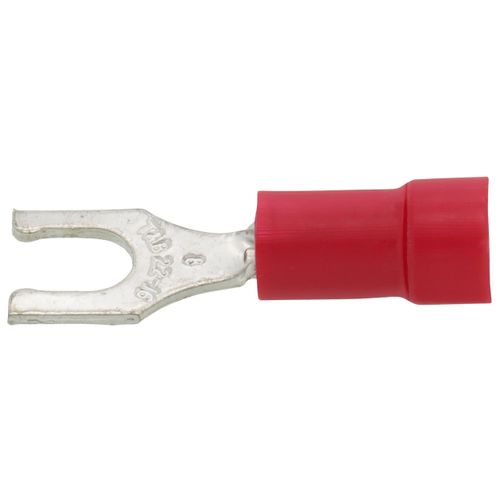 Main product image of Vinyl Insulated Locking Fork Terminal, 22-16 AWG, Bolt #8 (Copper)