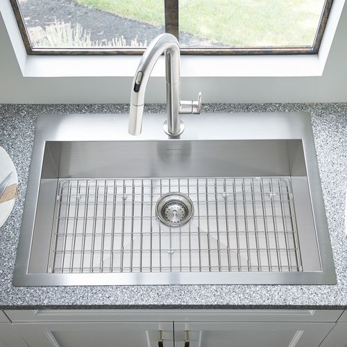 Main product image of Edgewater 33" x 22" Stainless Steel 1-Hole Dual Mount 1-Bowl Kitchen Sink (Stainless Steel)