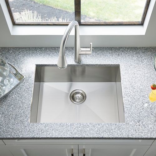Main product image of Edgewater 25" x 22" Stainless Steel 1-Hole Dual Mount 1-Bowl ADA Kitchen Sink (Stainless Steel)