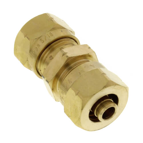 Main product image of 5/16" x 5/16" Brass Compression PEX Coupling