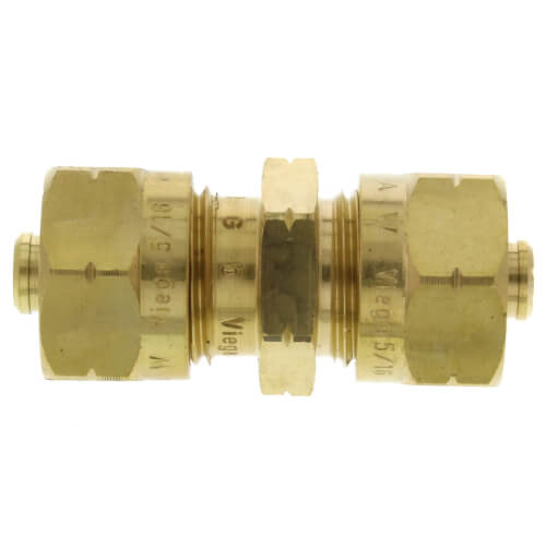 19013 Viega 19013 5/16" x 5/16" Brass Compression PEX Coupling