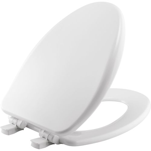 Main product image of Alesio Elongated Enameled Wood Toilet Seat, STA-TITE, Whisper-Close (White)