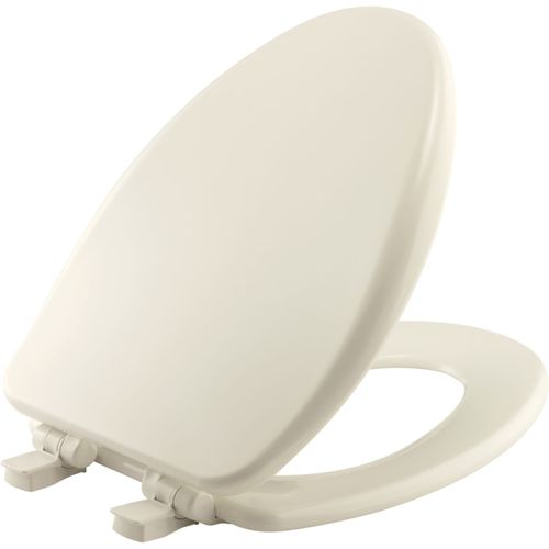 Main product image of Alesio II Elongated Enameled Wood Toilet Seat, STA-TITE, Easy-Clean, Whisper-Close (Biscuit)