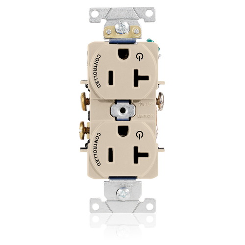 Main product image of Duplex Receptacle Outlet, Heavy-duty , 20A, 125v, 2-pole, 3-wire (Light Almond)