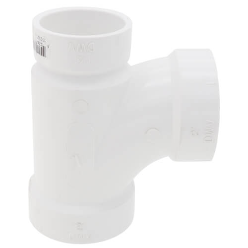 Main product image of 2" x 1-1/2" x 2" PVC DWV Sanitary Tee