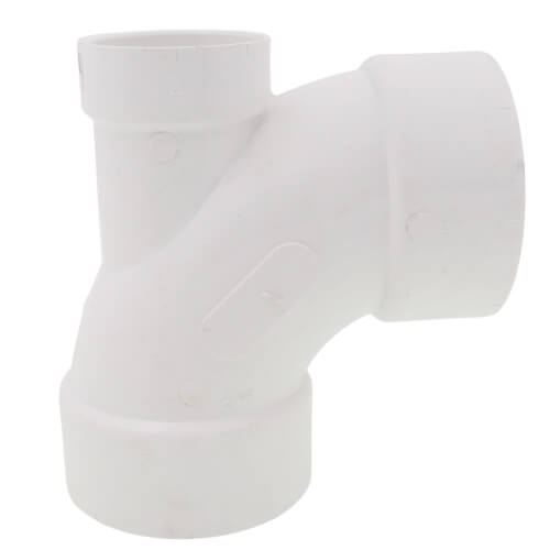 192245 IPEX 192245 3 X 3 X 2 PVC DWV 90 Elbow w 2 Low Heel 192245-ipex-192245-3-x-3-x-2-pvc-dwv-90-elbow-w-2-low-heel