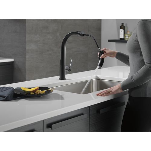 Main product image of Keele Single-handle Pull-down Kitchen Faucet (Matte Black), 19824LF-BL