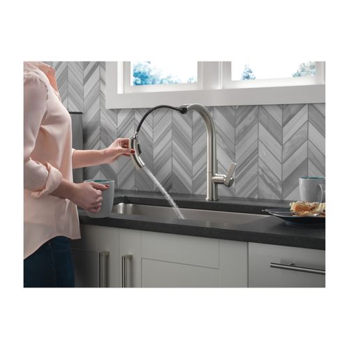 Main product image of Keele Single-handle Pull-down Kitchen Faucet (Spotshield Stainless), 19824LF-SP