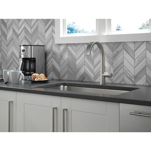 Main product image of Keele Single-handle Pull-down Kitchen Faucet (Spotshield Stainless), 19824LF-SP