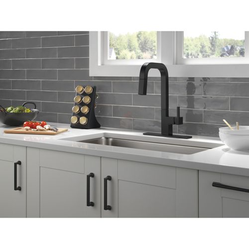 Main product image of Junction Single-handle Pull-down Kitchen Faucet (Matte Black), 19825LF-BL