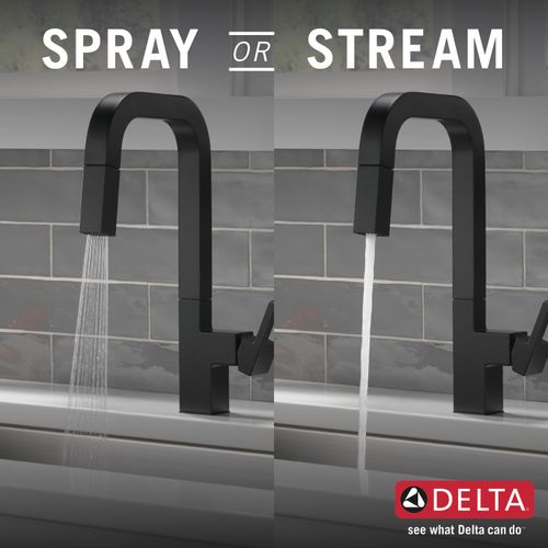 Main product image of Junction Single-handle Pull-down Kitchen Faucet (Matte Black), 19825LF-BL