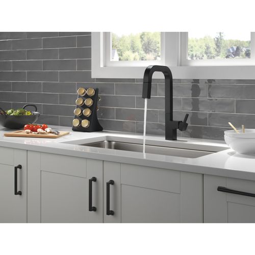 Main product image of Junction Single-handle Pull-down Kitchen Faucet (Matte Black), 19825LF-BL