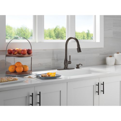 Main product image of Hazelwood 1 Handle Pull-down Kitchen Faucet w/ Soap Dispenser & Shieldspray (Venetian Bronze), 19831Z-RBSD-DST
