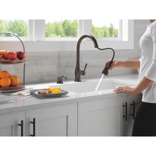 Main product image of Hazelwood 1 Handle Pull-down Kitchen Faucet w/ Soap Dispenser & Shieldspray (Venetian Bronze), 19831Z-RBSD-DST