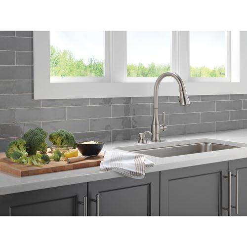 Main product image of Hazelwood 1 Handle Pull-down Kitchen Faucet, Soap Dispenser, Shieldspray (Spotshield Stainless), 19831Z-SPSD-DST