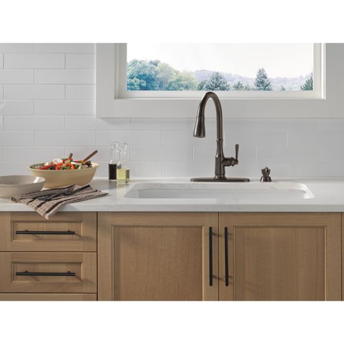 Main product image of Capertee 1 Handle Pull-down Kitchen Faucet w/ Soap Dispenser & Shieldspray (Venetian Bronze), 19877Z-RBSD-DST