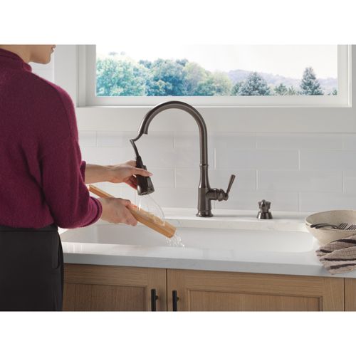 Main product image of Capertee 1 Handle Pull-down Kitchen Faucet w/ Soap Dispenser & Shieldspray (Venetian Bronze), 19877Z-RBSD-DST
