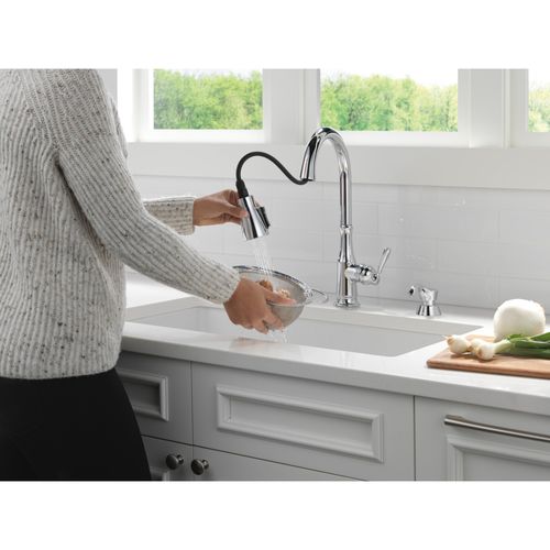 Main product image of Capertee 1 Handle Pull-down Kitchen Faucet w/ Soap Dispenser & Shieldspray (Chrome)