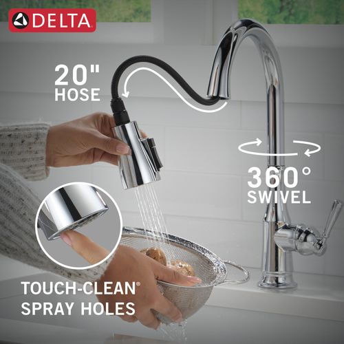 Main product image of Capertee 1 Handle Pull-down Kitchen Faucet w/ Soap Dispenser & Shieldspray (Chrome)
