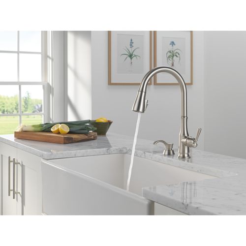 Main product image of Capertee 1 Handle Pull-down Kitchen Faucet w/ Soap Dispenser, Shieldspray (Spotshield Stainless), 19877Z-SPSD-DST