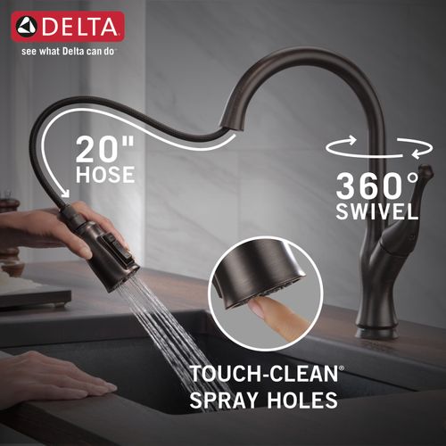 Main product image of Single-handle Pull-down Kitchen Faucet w/ Touch2o (Venetian Bronze), 19888TZ-RB-DST