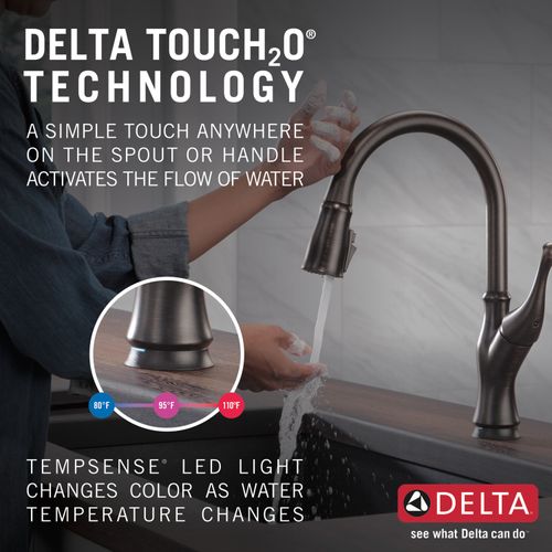 Main product image of Single-handle Pull-down Kitchen Faucet w/ Touch2o (Venetian Bronze), 19888TZ-RB-DST