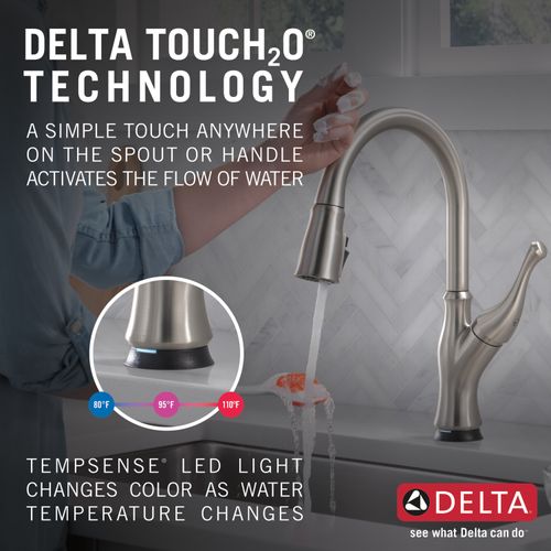 Main product image of Ophelia Single-handle Pull-down Kitchen Faucet w/ Touch2o (Spotshield Stainless), 19888TZ-SP-DST